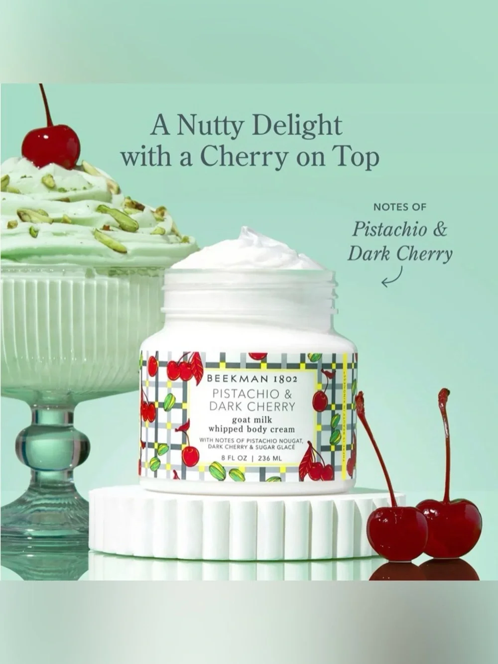 Beekman 1802 Pistachio & Dark Cherry Body Cream